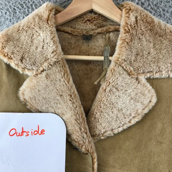 Brandon Thomas Tan Long Coat with Cream Accents - Picture 12 of 12